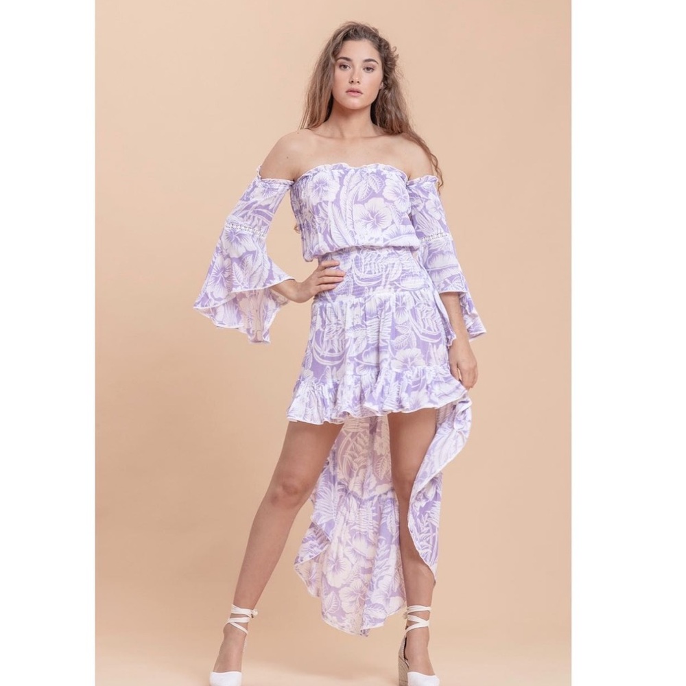 Sunday Lilac Floral High-Low Dress